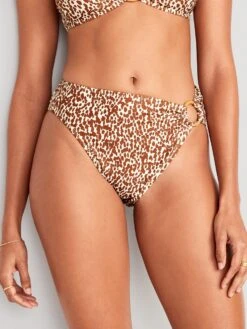 Old Navy Mid-Rise Printed O-Ring French-Cut Bikini Swim Bottoms For Women 17 Old Navy Mid-Rise Printed O-Ring French-Cut Bikini Swim Bottoms For Women -Allure Favour cn52587987