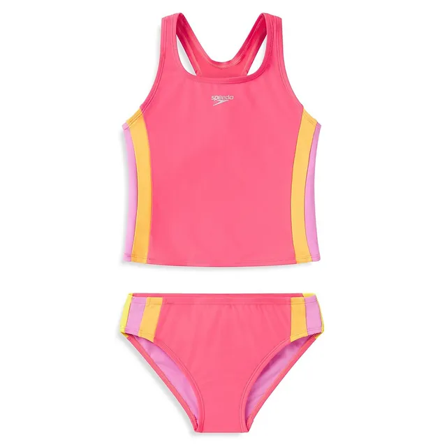 Speedo Little Girl's Active Rec 2-Piece Colourblock Tankini Swim Set 3 Speedo Little Girl's Active Rec 2-Piece Colourblock Tankini Swim Set