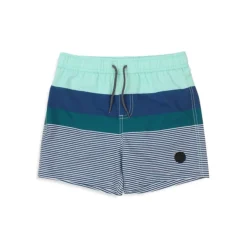 Boy's Sunset Surf Striped Swim Trunks