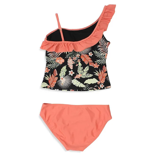 Girl's Canyon Sunset 2-Piece UPF 50+ Asymmetrical Tankini Swim Set 4 Girl's Canyon Sunset 2-Piece UPF 50+ Asymmetrical Tankini Swim Set - Image 2