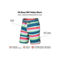 SAXX UNDERWEAR Oh Buoy 2N1 Cutback Stripe Volley Swim Shorts 12 SAXX UNDERWEAR Oh Buoy 2N1 Cutback Stripe Volley Swim Shorts -Allure Favour https3A2F2Fimage.s5a.com2Fis2Fimage2FTheBay2F688296470686 alt43Fwid3D120026hei3D120026qlt3D9026resMode3Dsharp226op usm3D0.92C1.02C82C0 640x