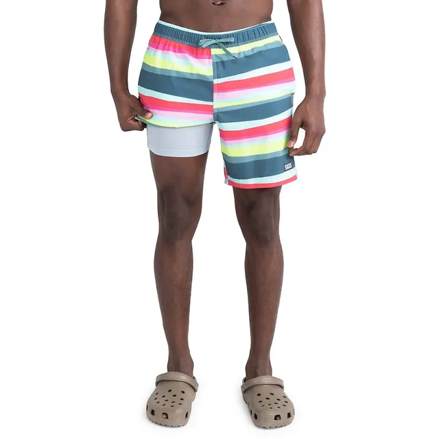 SAXX UNDERWEAR Oh Buoy 2N1 Cutback Stripe Volley Swim Shorts 3 SAXX UNDERWEAR Oh Buoy 2N1 Cutback Stripe Volley Swim Shorts