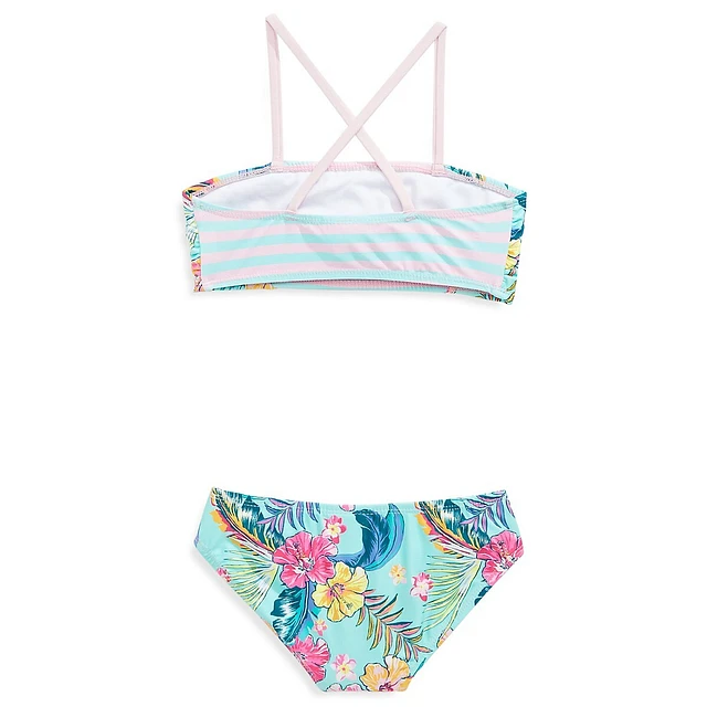 Jantzen Girl's Glow Up Tropical 2-Piece Swim Set 4 Jantzen Girl's Glow Up Tropical 2-Piece Swim Set - Image 2