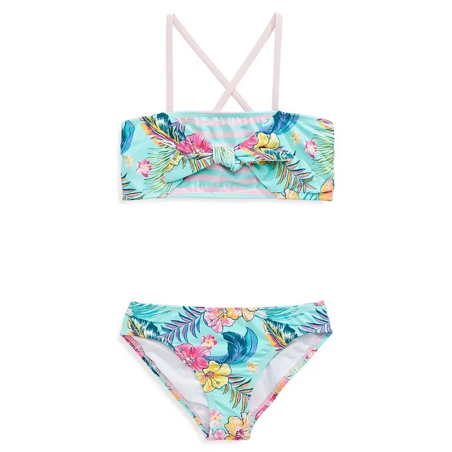 Jantzen Girl's Glow Up Tropical 2-Piece Swim Set 3 Jantzen Girl's Glow Up Tropical 2-Piece Swim Set