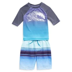 Little Boy's Rip Curl 2-Piece Rashguard & Shorts Swim Set