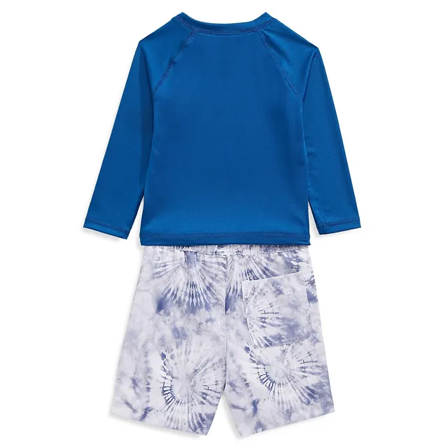 Little Boy's Dino Skull 2-Piece Rashguard & Shorts Swim Set 4 Little Boy's Dino Skull 2-Piece Rashguard & Shorts Swim Set - Image 2