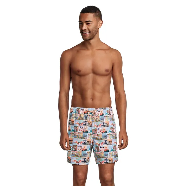 Postcard-Print Swim Shorts 3 Postcard-Print Swim Shorts