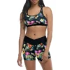 Body Glove Tropical-Print Cross-Over Equalizer Swim Top