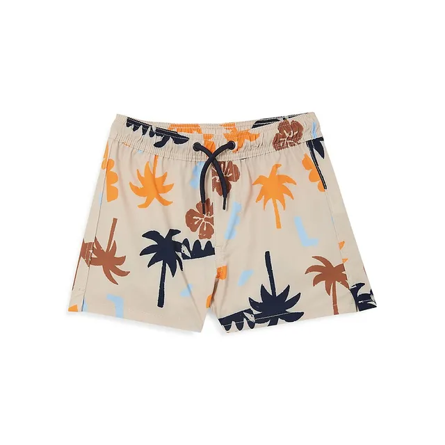 COTTON ON Little Boy's Bailey Tropical-Print Board Short Swim Trunks 3 COTTON ON Little Boy's Bailey Tropical-Print Board Short Swim Trunks