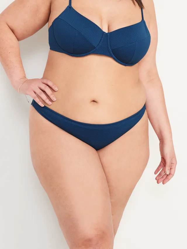 Old Navy Mid-Rise Piqué Classic Bikini Swim Bottoms For Women 6 Old Navy Mid-Rise Piqué Classic Bikini Swim Bottoms For Women - Image 4