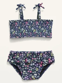 Old Navy 2-Piece Smocked Bikini Swim Set For Baby