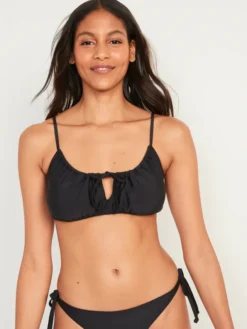 Old Navy Gathered Keyhole-Front Bikini Swim Top For Women