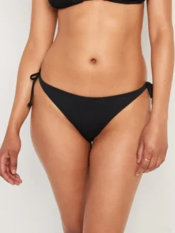 Old Navy Low-Rise Rib-Knit String Bikini Swim Bottoms For Women