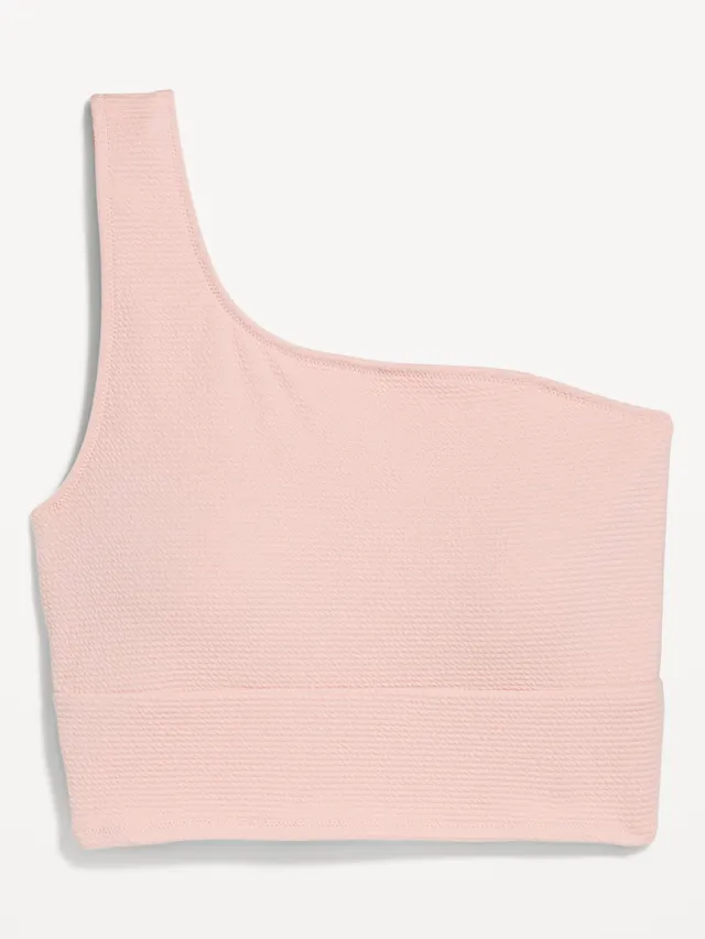 Old Navy One-Shoulder Pucker Longline Bikini Swim Top For Women 6 Old Navy One-Shoulder Pucker Longline Bikini Swim Top For Women - Image 4