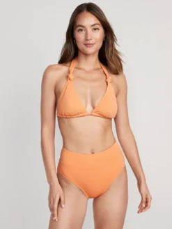 Old Navy Pucker Triangle Halter Bikini Swim Top For Women