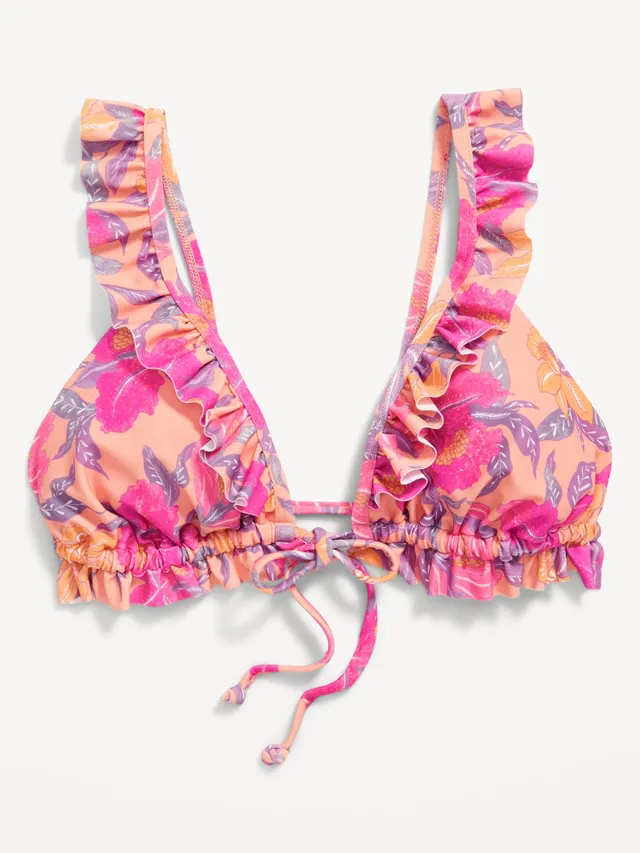 Old Navy Ruffle-Trimmed Triangle String Bikini Swim Top For Women 16 Old Navy Ruffle-Trimmed Triangle String Bikini Swim Top For Women - Image 14