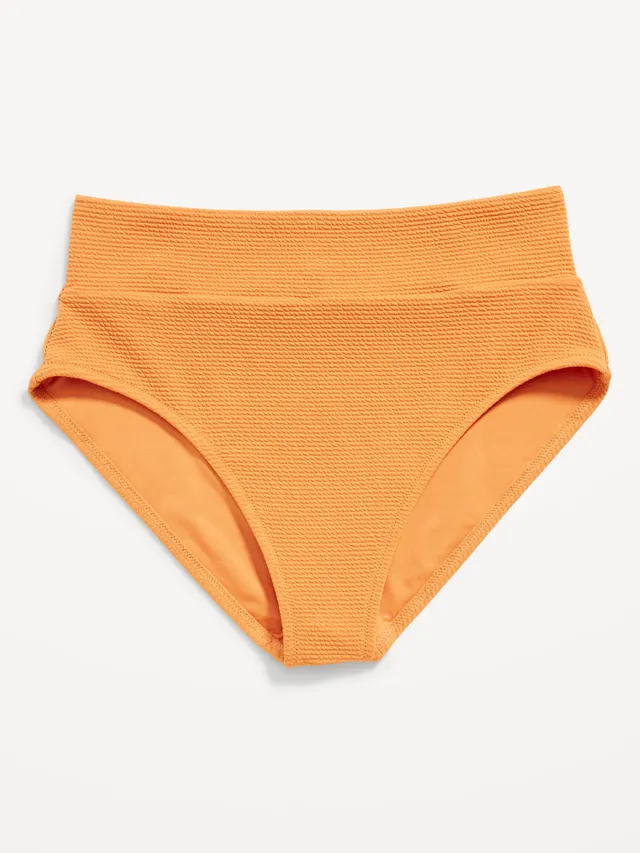 Old Navy High-Waisted Pucker Classic Bikini Swim Bottoms For Women 6 Old Navy High-Waisted Pucker Classic Bikini Swim Bottoms For Women - Image 4