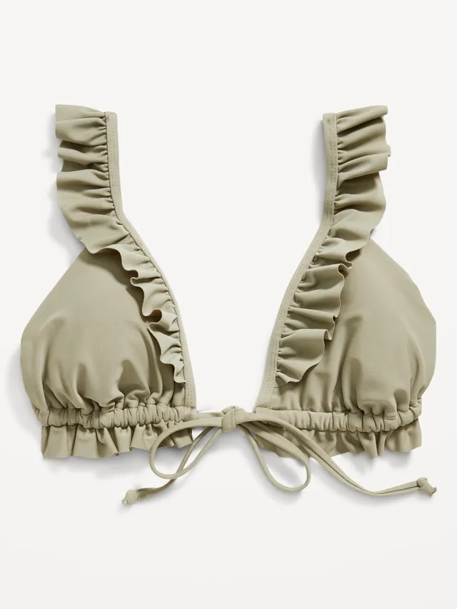 Old Navy Ruffle-Trimmed Triangle String Bikini Swim Top For Women 6 Old Navy Ruffle-Trimmed Triangle String Bikini Swim Top For Women - Image 4