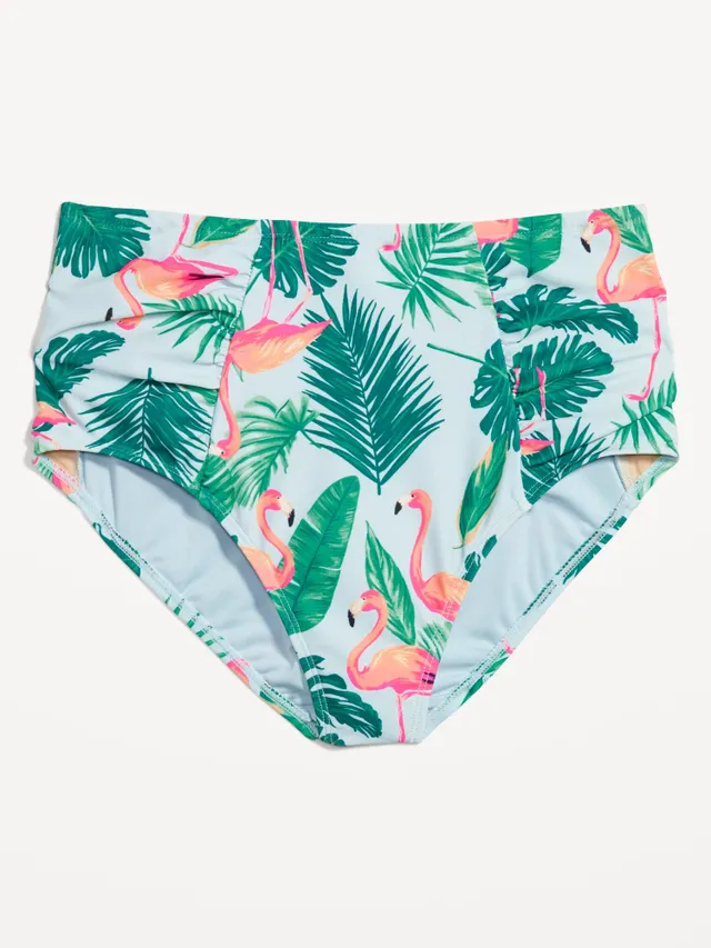 Old Navy High-Waisted Printed Ruched Bikini Swim Bottoms For Women 6 Old Navy High-Waisted Printed Ruched Bikini Swim Bottoms For Women - Image 4