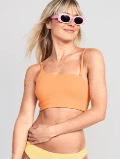 Old Navy Pucker Convertible Bandeau Bikini Swim Top For Women
