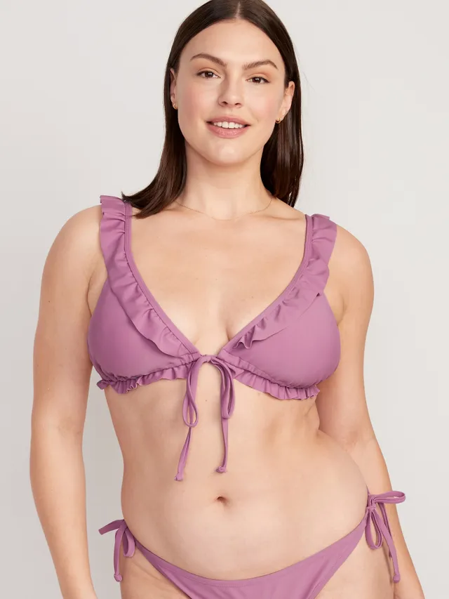 Old Navy Ruffle-Trimmed Triangle String Bikini Swim Top For Women 21 Old Navy Ruffle-Trimmed Triangle String Bikini Swim Top For Women - Image 19