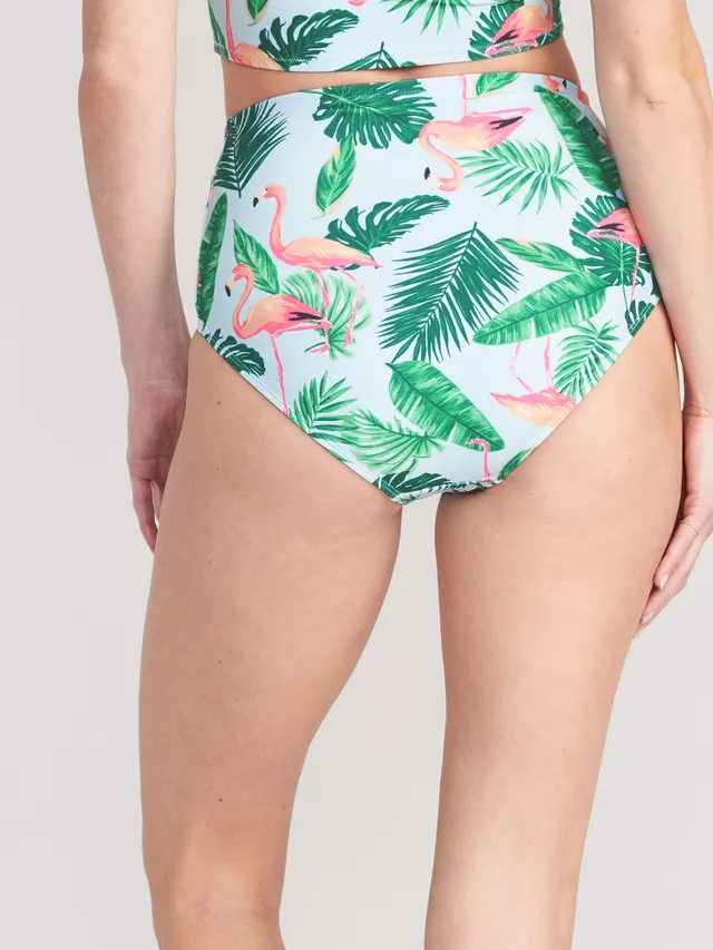 Old Navy High-Waisted Printed Ruched Bikini Swim Bottoms For Women 4 Old Navy High-Waisted Printed Ruched Bikini Swim Bottoms For Women - Image 2