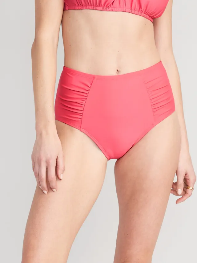 Old Navy High-Waisted Printed Ruched Bikini Swim Bottoms For Women 9 Old Navy High-Waisted Printed Ruched Bikini Swim Bottoms For Women - Image 7
