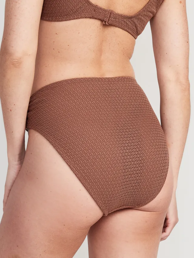 Old Navy Mid-Rise O-Ring Crochet-Knit French-Cut Bikini Swim Bottoms For Women 4 Old Navy Mid-Rise O-Ring Crochet-Knit French-Cut Bikini Swim Bottoms For Women - Image 2