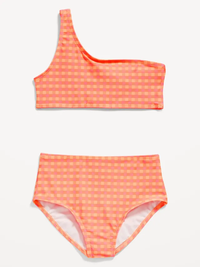 Old Navy Printed One-Shoulder Bikini Swim Set For Girls 5 Old Navy Printed One-Shoulder Bikini Swim Set For Girls - Image 3