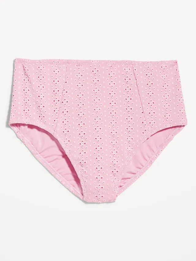 Old Navy High-Waisted Eyelet Bikini Swim Bottoms For Women 11 Old Navy High-Waisted Eyelet Bikini Swim Bottoms For Women - Image 9