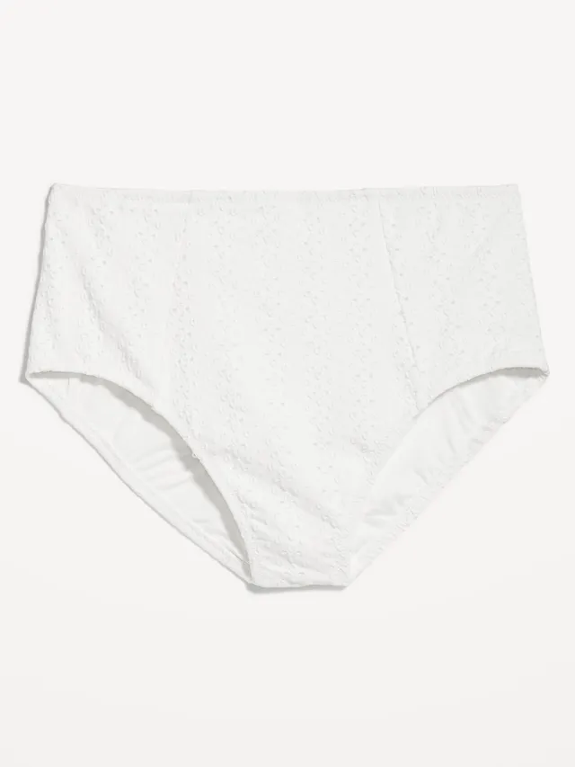 Old Navy High-Waisted Eyelet Bikini Swim Bottoms For Women 16 Old Navy High-Waisted Eyelet Bikini Swim Bottoms For Women - Image 14