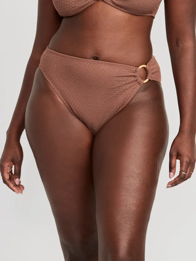 Old Navy Mid-Rise O-Ring Crochet-Knit French-Cut Bikini Swim Bottoms For Women 7 Old Navy Mid-Rise O-Ring Crochet-Knit French-Cut Bikini Swim Bottoms For Women - Image 5