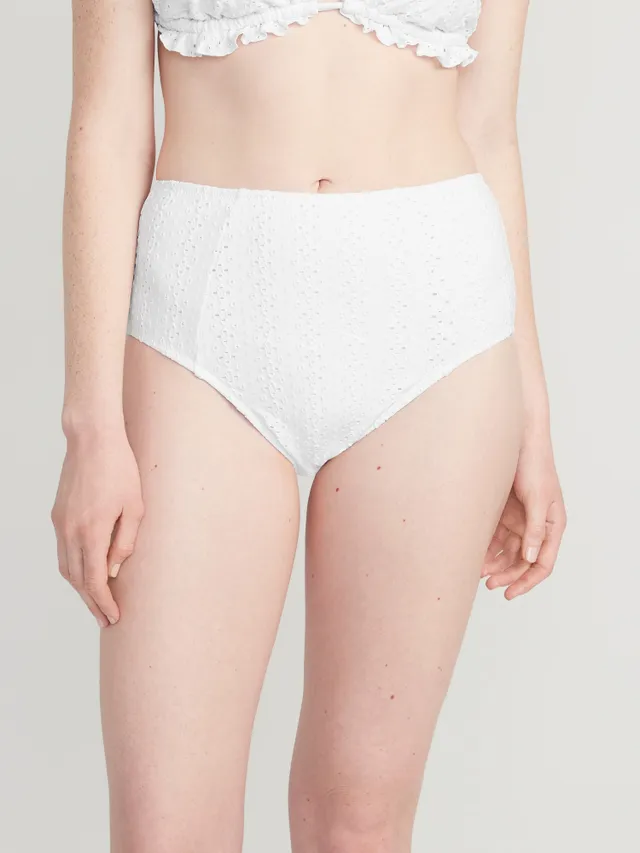 Old Navy High-Waisted Eyelet Bikini Swim Bottoms For Women 13 Old Navy High-Waisted Eyelet Bikini Swim Bottoms For Women - Image 11
