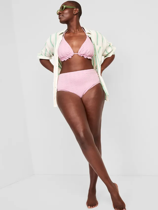 Old Navy High-Waisted Eyelet Bikini Swim Bottoms For Women 10 Old Navy High-Waisted Eyelet Bikini Swim Bottoms For Women - Image 8