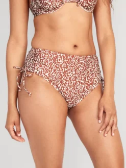 Old Navy High-Waisted Tie-Cinched Bikini Swim Bottoms For Women