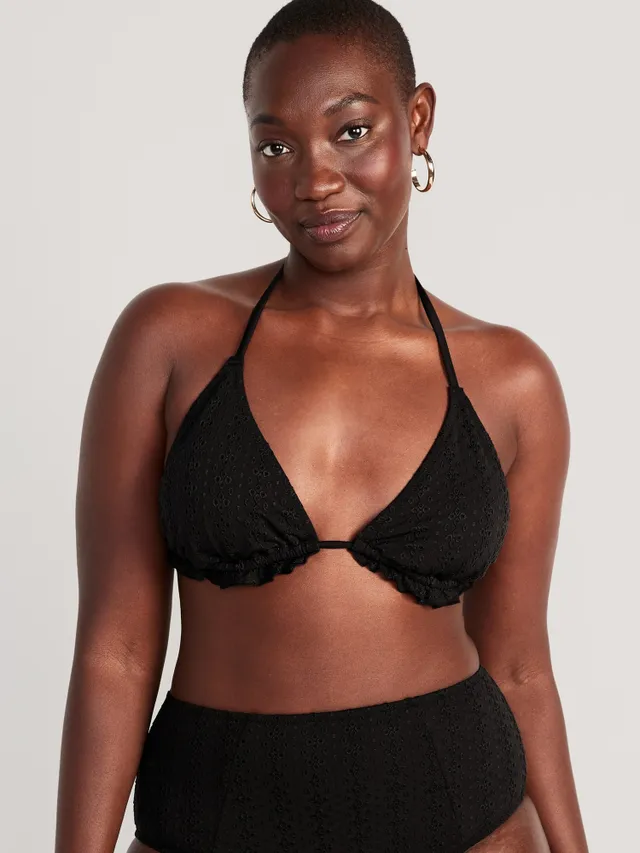 Old Navy Eyelet-Embroidered Triangle Halter Bikini Swim Top For Women 7 Old Navy Eyelet-Embroidered Triangle Halter Bikini Swim Top For Women - Image 5