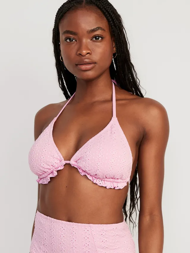 Old Navy Eyelet-Embroidered Triangle Halter Bikini Swim Top For Women 13 Old Navy Eyelet-Embroidered Triangle Halter Bikini Swim Top For Women - Image 11