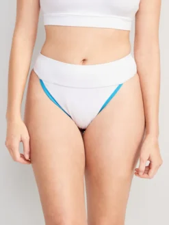 Old Navy High-Waisted Ribbed French-Cut Bikini Swim Bottoms For Women