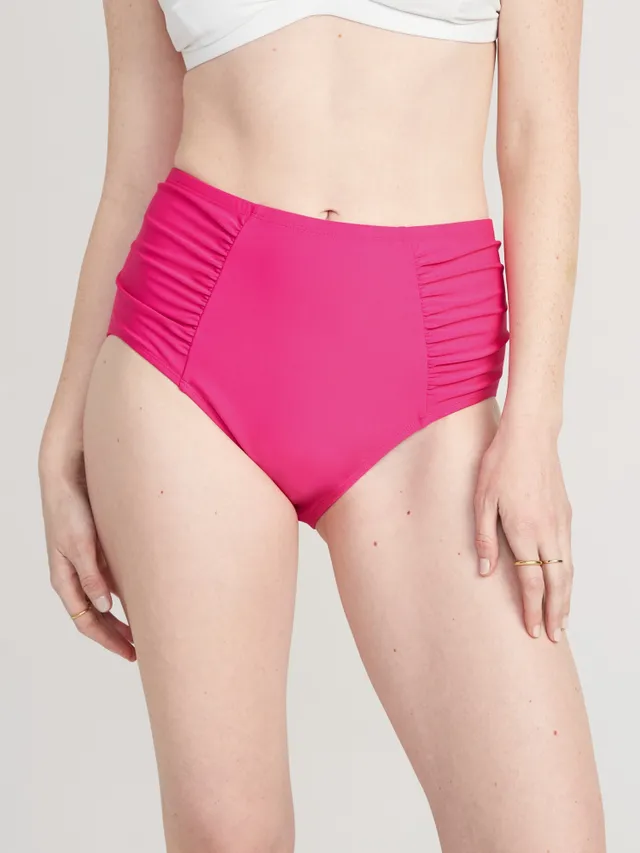 Old Navy High-Waisted Printed Ruched Bikini Swim Bottoms For Women 8 Old Navy High-Waisted Printed Ruched Bikini Swim Bottoms For Women - Image 6