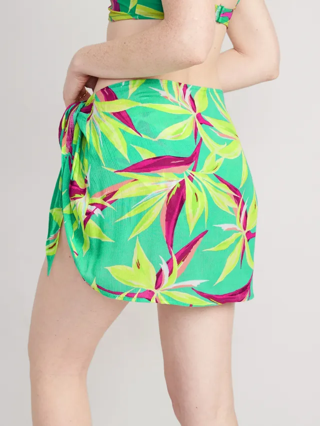 Old Navy High-Waisted Gauze Wrap-Front Sarong Swim Skirt For Women 4 Old Navy High-Waisted Gauze Wrap-Front Sarong Swim Skirt For Women - Image 2