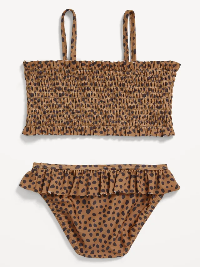 Old Navy Printed Smocked Tankini & Ruffled Bikini Swim Set For Toddler Baby 4 Old Navy Printed Smocked Tankini & Ruffled Bikini Swim Set For Toddler Baby - Image 2