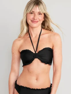 Old Navy Ruffled Convertible Bandeau Swim Top For Women